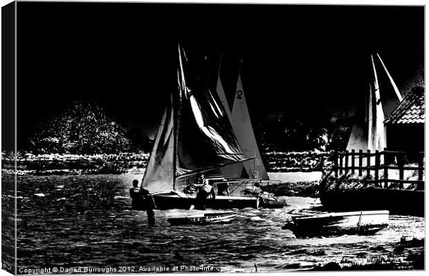 Setting sail #2 In Black And White Canvas Print by Darren Burroughs
