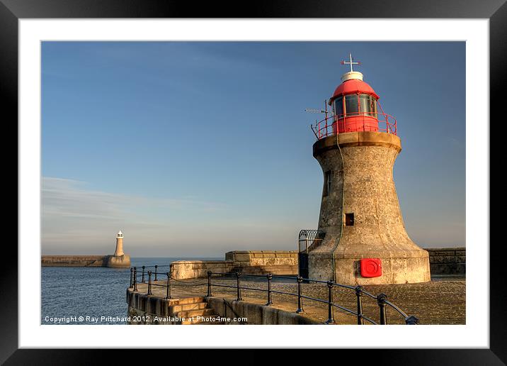 lighthouse x 2 Framed Mounted Print by Ray Pritchard