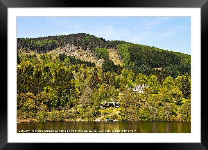 Loch Tummel Hotel View Framed Mounted Print by Derek Whitton