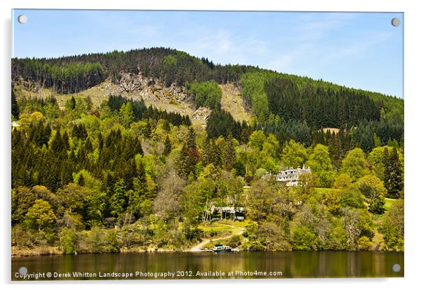 Loch Tummel Hotel View Acrylic by Derek Whitton