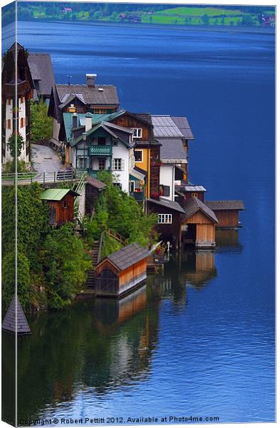 Houses of Lake Hallstatt Canvas Print by Robert Pettitt