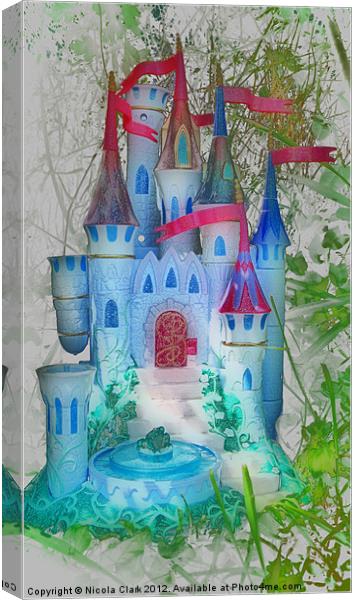 Enchanted Fairytale Castle Canvas Print by Nicola Clark