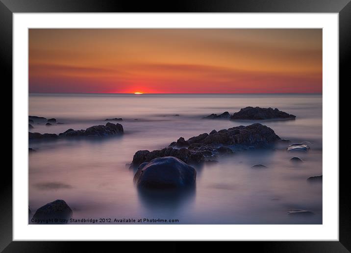 Sunset long exposure seascape Framed Mounted Print by Izzy Standbridge