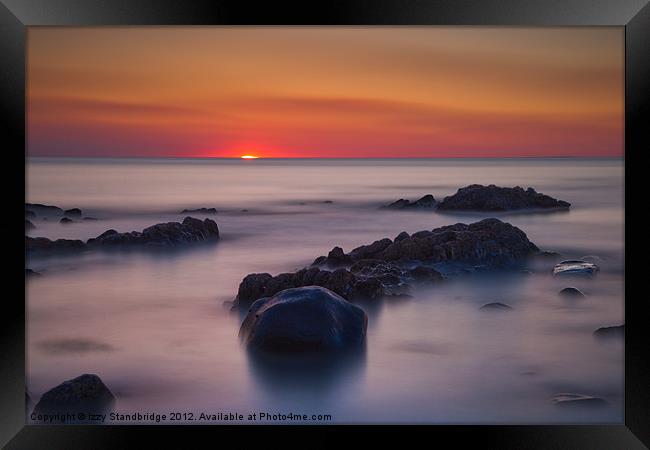 Sunset long exposure seascape Framed Print by Izzy Standbridge