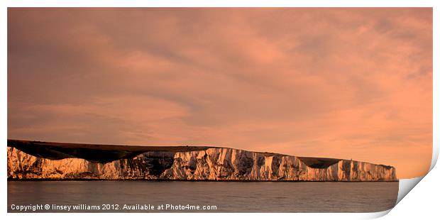 The white cliffs of Dover Print by Linsey Williams