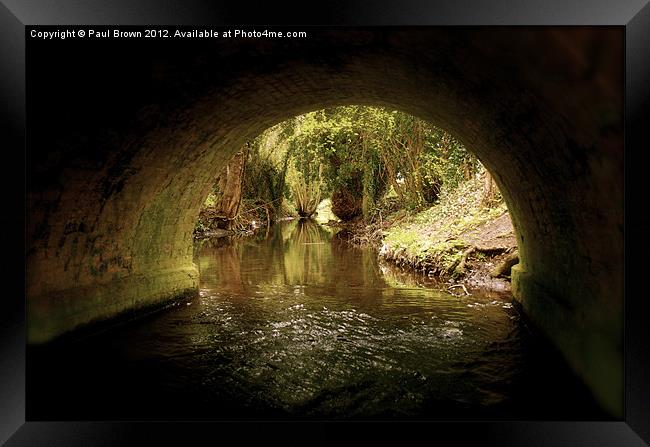 Light at the end of the tunnel. Framed Print by Paul Brown
