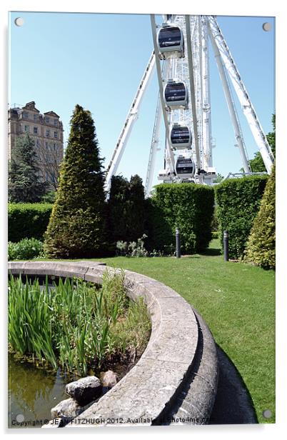 York Ferris Wheel Acrylic by JEAN FITZHUGH