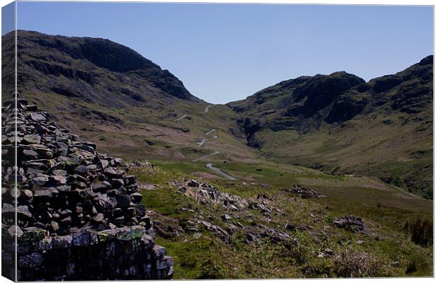 Hardknott Pass Canvas Print by Roger Green