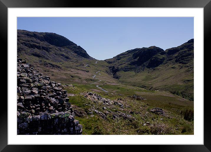 Hardknott Pass Framed Mounted Print by Roger Green