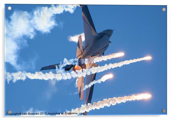 F16 firing flares Acrylic by Oxon Images