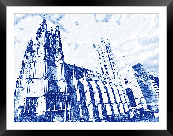 Canterbury Cathedral Framed Mounted Print by Adrian        J Thompson