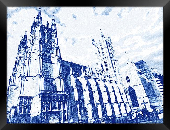 Canterbury Cathedral Framed Print by Adrian        J Thompson