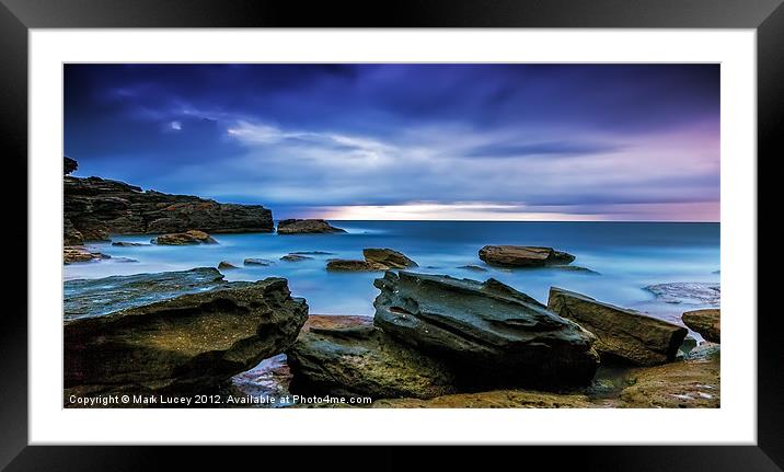 Oceans' Blues Framed Mounted Print by Mark Lucey