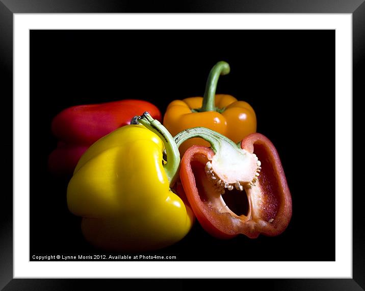 Peppers Framed Mounted Print by Lynne Morris (Lswpp)