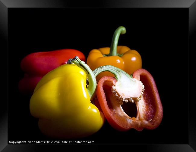 Peppers Framed Print by Lynne Morris (Lswpp)