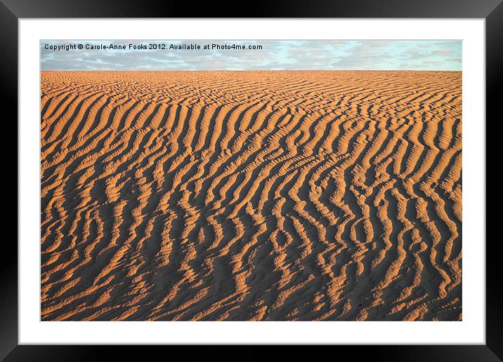 Slithering Sand after Sunrise Framed Mounted Print by Carole-Anne Fooks