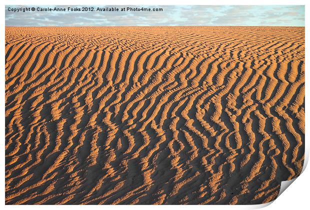 Slithering Sand after Sunrise Print by Carole-Anne Fooks