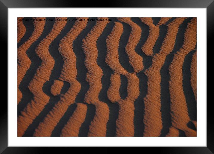 Dune Pattern Detail Framed Mounted Print by Carole-Anne Fooks