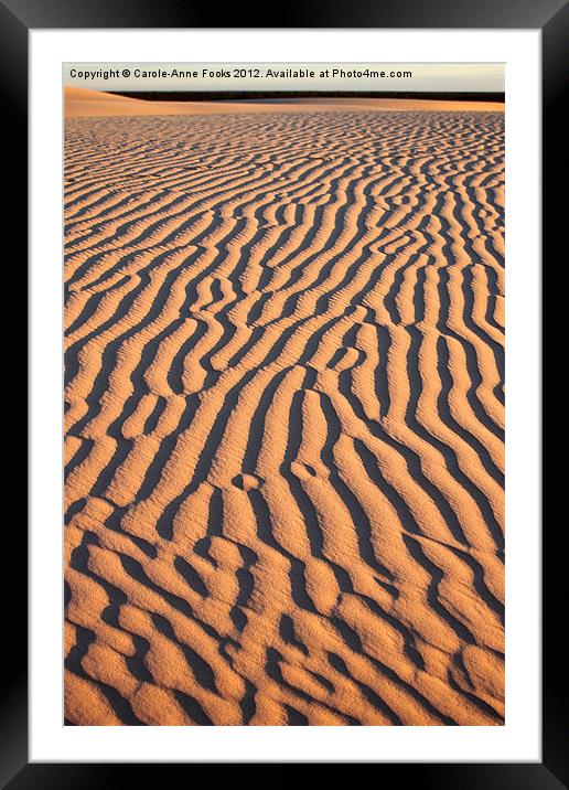 Dunes after Sunrise Framed Mounted Print by Carole-Anne Fooks