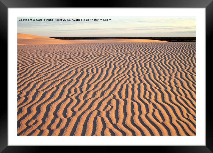 Dunes at Sunrise, Mungo Framed Mounted Print by Carole-Anne Fooks