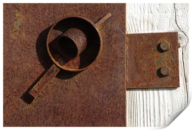 Rusted iron composition Print by Jose Manuel Espigares Garc