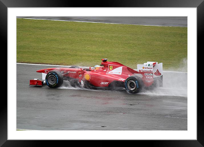 Fernando Alonso Framed Mounted Print by Kieran Brimson