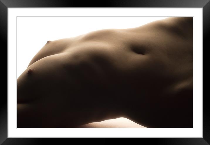attractive nude body Framed Mounted Print by sharon hitman