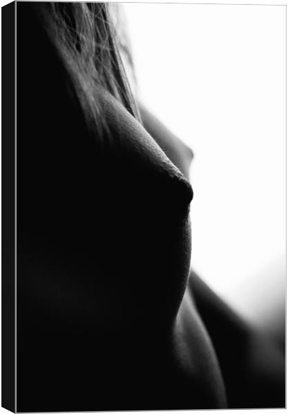 attractive model undressed in B/W Canvas Print by sharon hitman