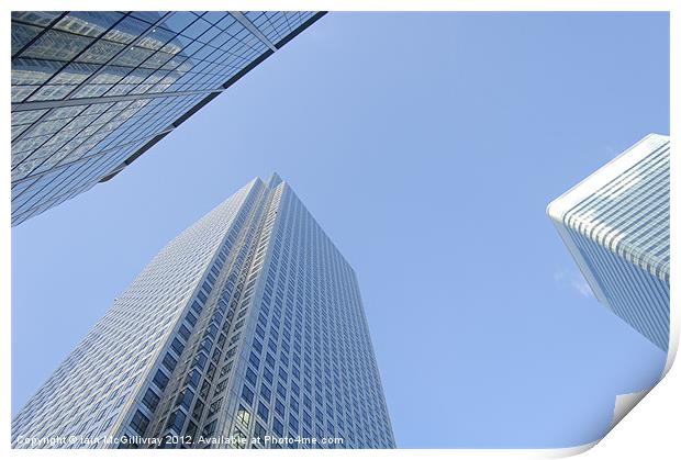 Canary Wharf Skyscrapers Print by Iain McGillivray