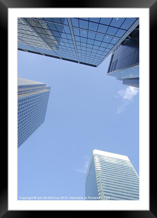 Canary Wharf Skyscrapers Framed Mounted Print by Iain McGillivray