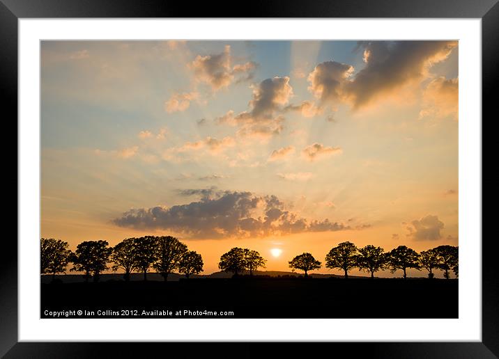 Little Marcle Sunset Framed Mounted Print by Ian Collins