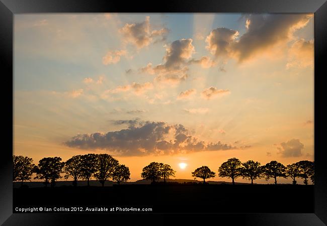 Little Marcle Sunset Framed Print by Ian Collins
