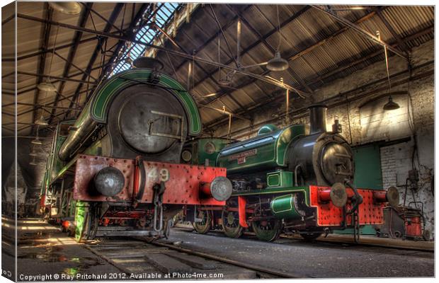 Tanfield Engine Shed Canvas Print by Ray Pritchard