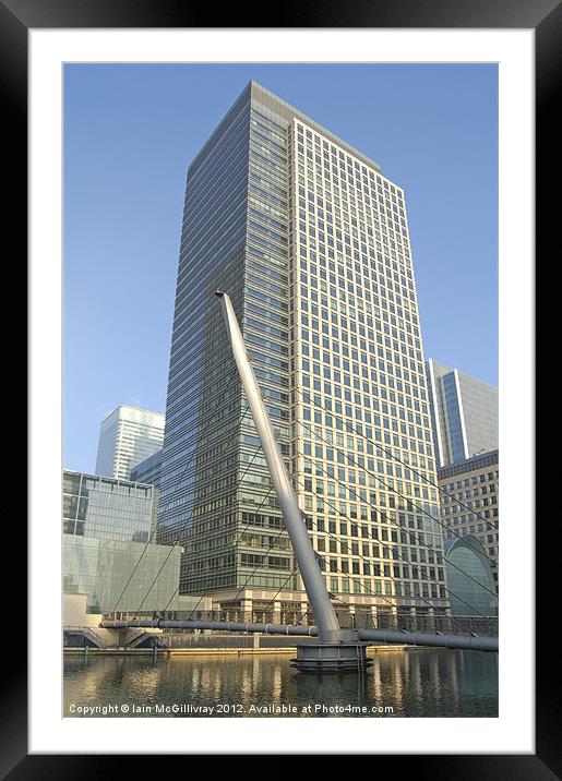 Canary Wharf Framed Mounted Print by Iain McGillivray