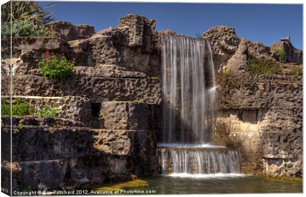 South Marine Park Waterfall Canvas Print by Ray Pritchard