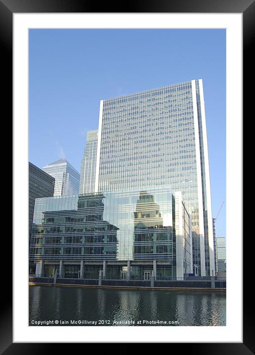 Canary Wharf Offices Framed Mounted Print by Iain McGillivray