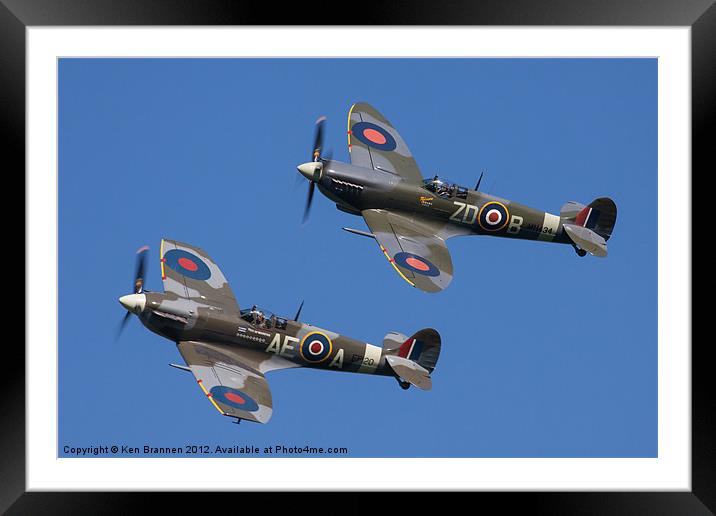 Supermarine Spitfire Framed Mounted Print by Oxon Images