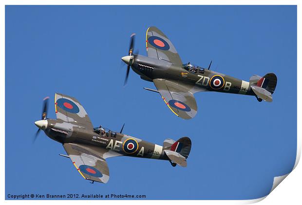 Supermarine Spitfire Print by Oxon Images