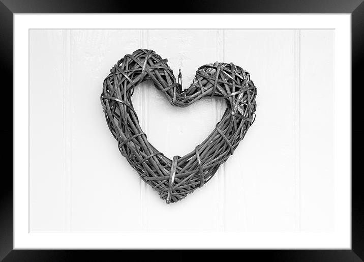 Willow Heart Framed Mounted Print by Helen Northcott