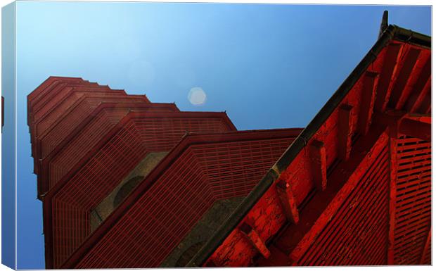 Red Pagoda Canvas Print by Chris Manfield
