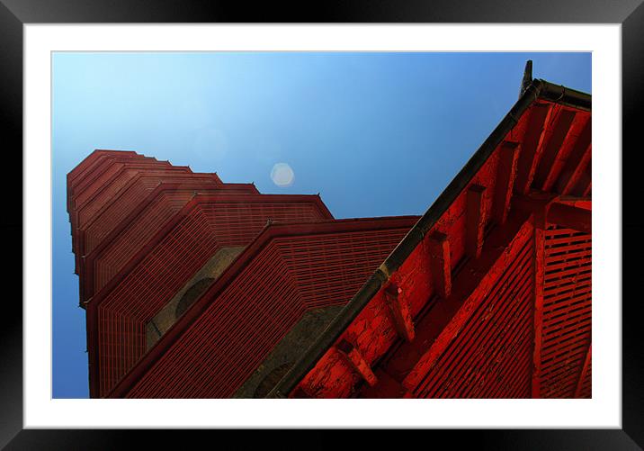 Red Pagoda Framed Mounted Print by Chris Manfield