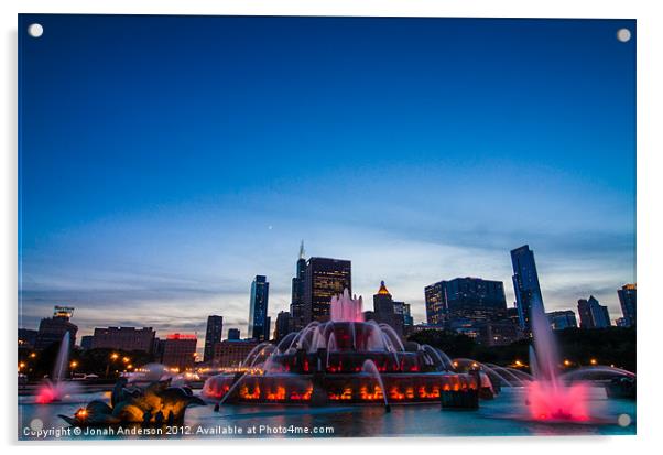 Buckingham Fountain at Sunset Acrylic by Jonah Anderson Photography