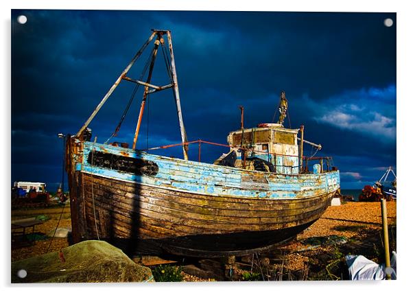 The Nameless Boat Acrylic by Tony Polain