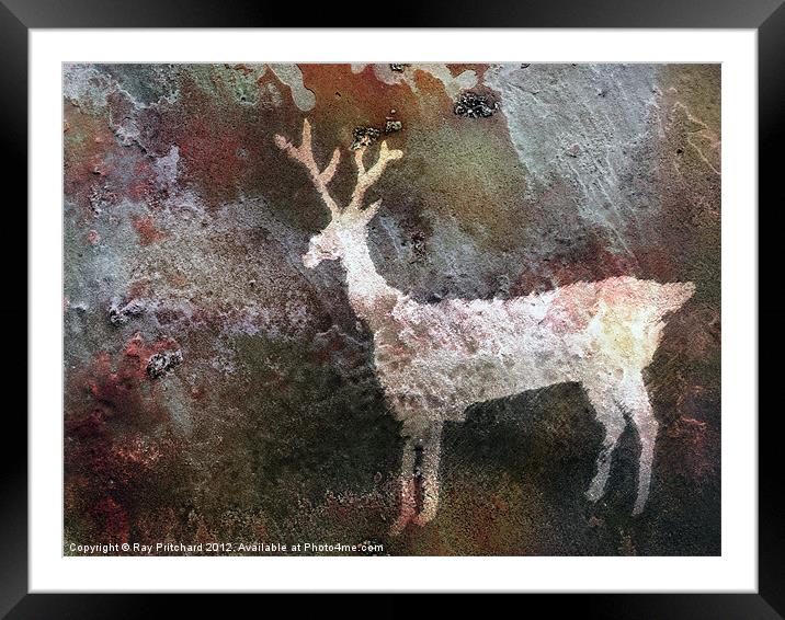 Rock Painting Framed Mounted Print by Ray Pritchard