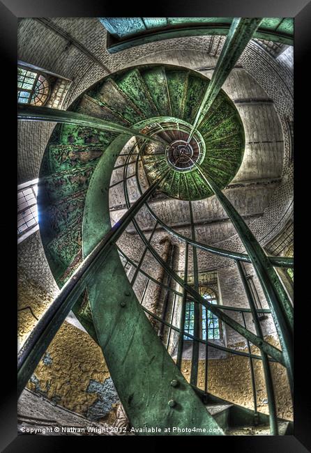 Spiralling out of control Framed Print by Nathan Wright