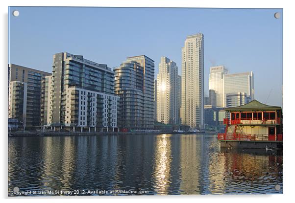 Docklands Skyline Acrylic by Iain McGillivray