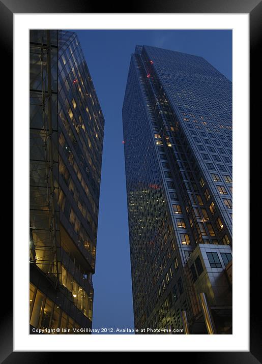 Canary Wharf Towers Framed Mounted Print by Iain McGillivray