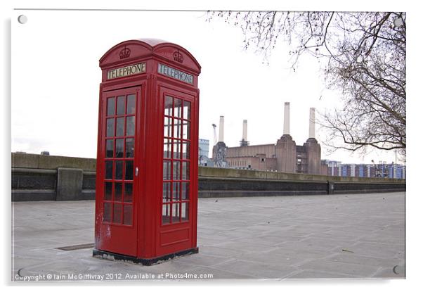 Red Telpehone Box Acrylic by Iain McGillivray