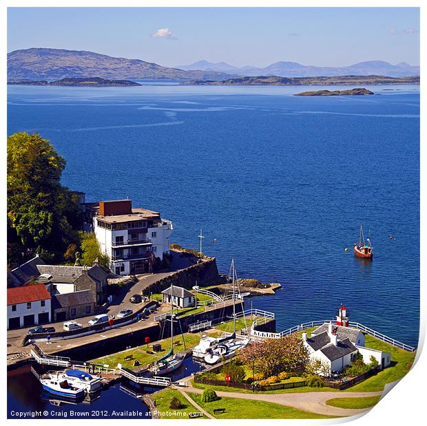 Crinan Harbour, Scotland Print by Craig Brown