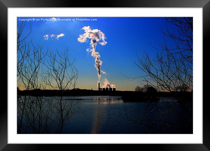 Night power station Framed Mounted Print by Ian Purdy